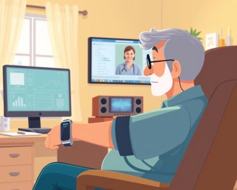 telehealth remote monitoring for at-home care