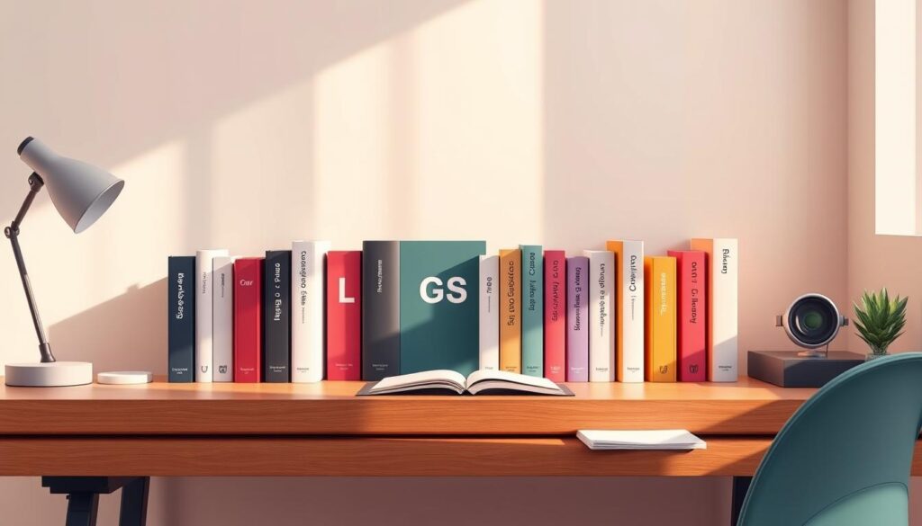 A pristine, well-designed workspace with a collection of the most popular and influential CSS frameworks neatly arranged on a modern, minimalist desk. Soft, natural lighting illuminates the scene, casting warm shadows and highlights. The frameworks are presented as elegant, color-coordinated books or modules, each with a distinct visual identity. The overall composition conveys a sense of sophistication, organization, and a focus on aesthetics that would appeal to design-forward developers.