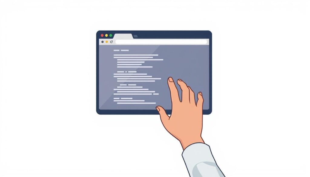 A sleek, modern web browser window hovers against a minimalist, light-colored backdrop. The browser's interface features clean, geometric lines and a minimalist design aesthetic, reflecting a thoughtful, designer-focused approach to coding. In the foreground, a developer's hands deftly navigate the browser's interface, testing and refining the user experience. Soft, diffused lighting emphasizes the precision and care taken in the coding process, creating a sense of focus and attention to detail. The overall mood is one of calm, contemplation, and a mindful, deliberate approach to the art of programming.
