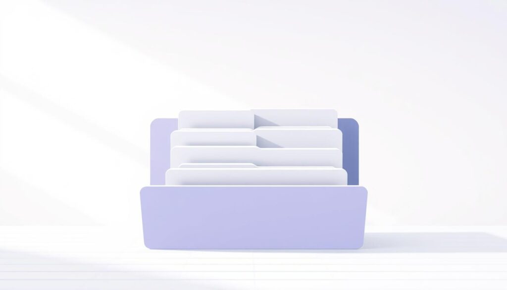 A clean and well-organized folder structure with vertical slice feature mapping, captured in a minimalist, modern design. The foreground showcases a series of nested folders, each representing a distinct feature or functionality, seamlessly integrated. The middle ground highlights the interconnectedness of these vertical slices, with clean lines and subtle shadows conveying a sense of depth and hierarchy. The background features a subtle grid pattern, hinting at the scalable and modular nature of the project's architecture. The lighting is soft and diffused, creating a calm and professional atmosphere, emphasizing the importance of organization and efficiency in software development.