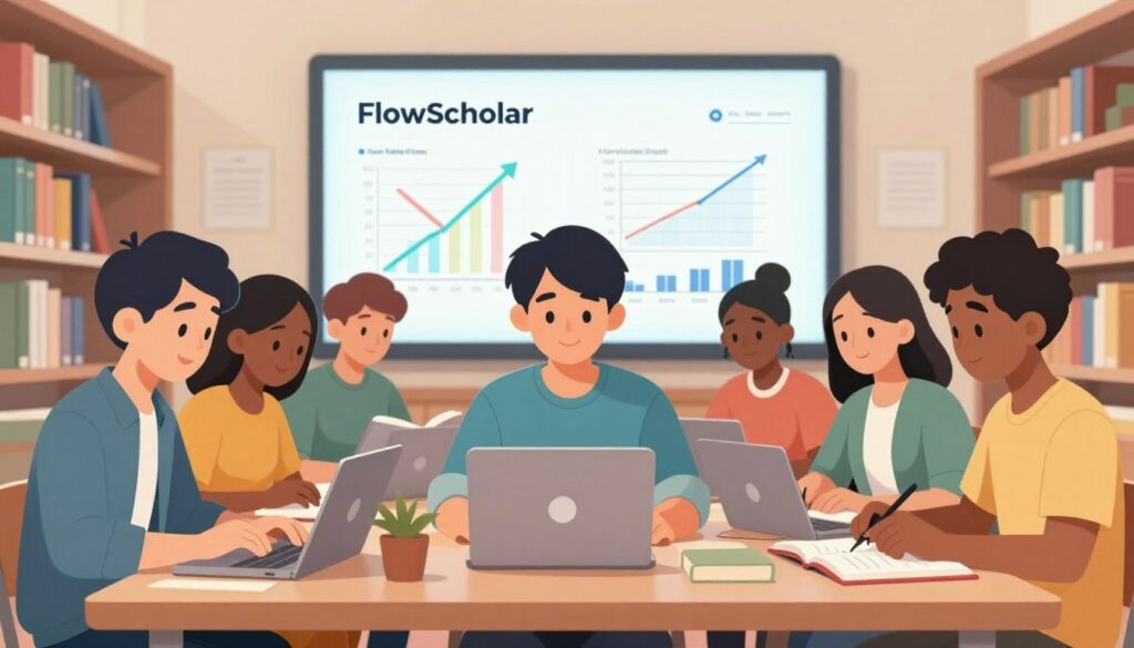 Generate an image representing FlowScholar's AI study assistance