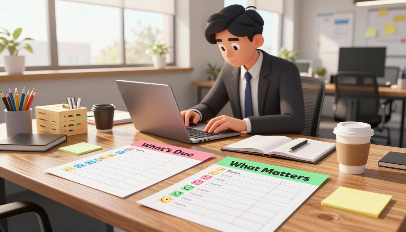 The “Two Lists” Method: What’s Due vs What Matters