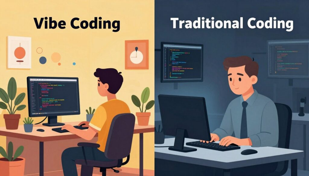 Vibe Coding vs Traditional Coding