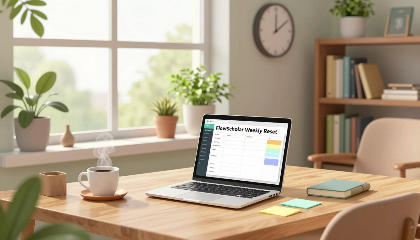 FlowScholar Weekly Reset: The Sunday System That Saves Your Week