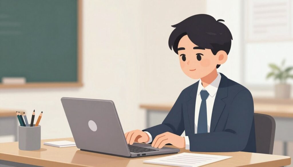 Image of a student using FlowScholar's productivity tools on their laptop Image of a student using FlowScholar's productivity tools on their laptop
