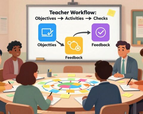 The Teacher Workflow: Objectives → Activities → Checks → Feedback