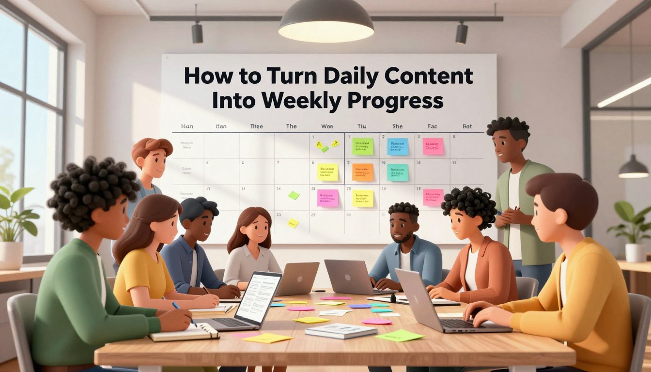 How to Turn Daily Content Into Weekly Progress