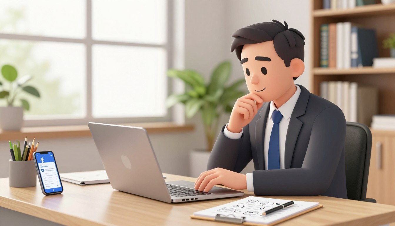 write Facebook page announcements